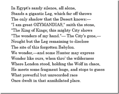Horace Smiths Ozymandias