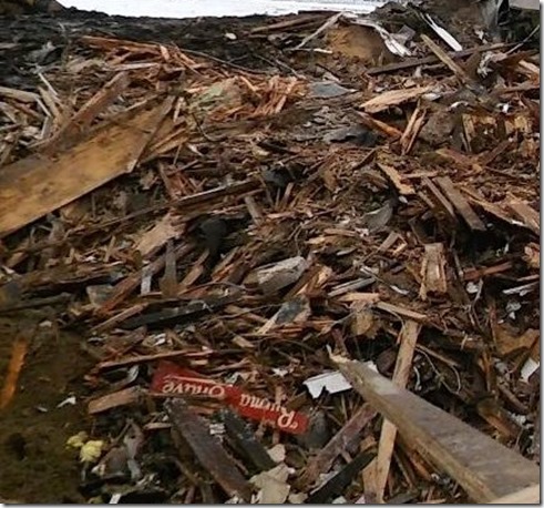 Weckage of Burma Shave Building