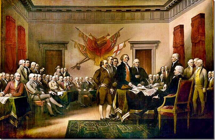 signing the declaration