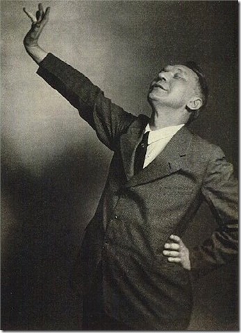 Vachel Lindsay strikes a pose
