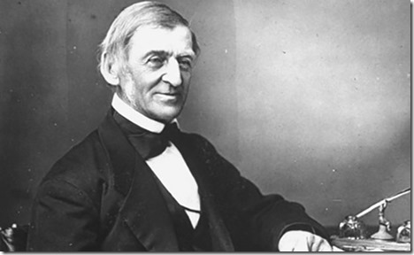 Ralph Waldo Emerson at desk