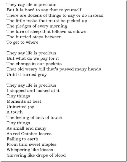 They Say Life is Precious