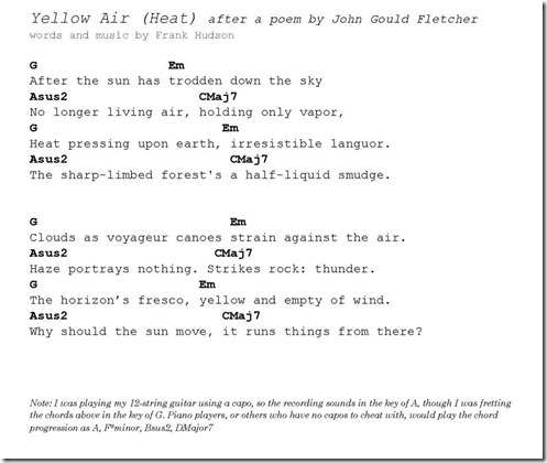 Yellow Air song PRINT VERSION