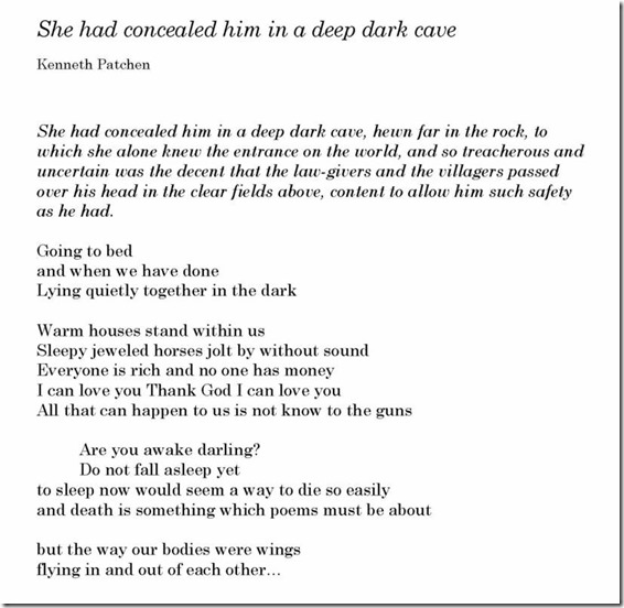 she had concealed him