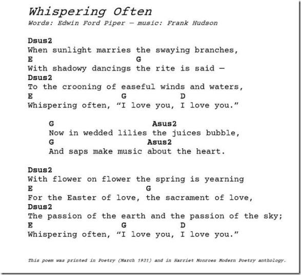Whispering Often song