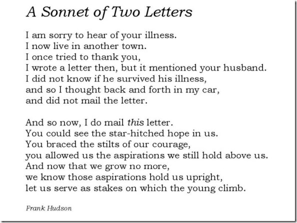 A Sonnet of Two Letters