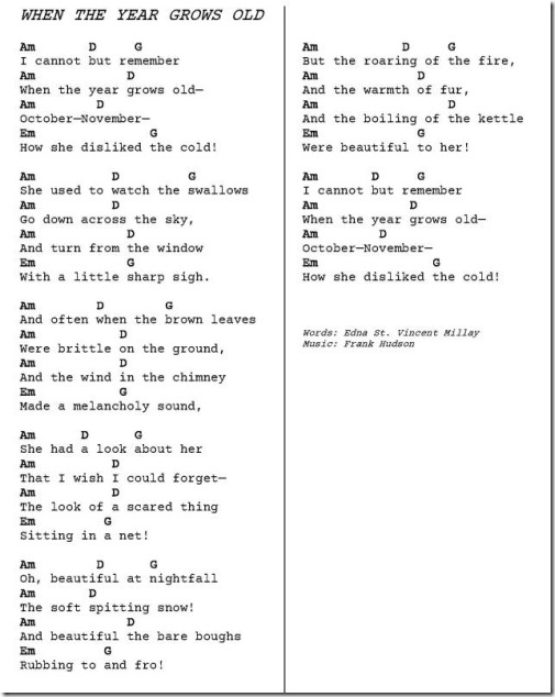 When the Year Grows Old