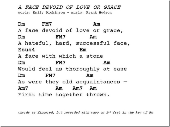 A face devoid of love or grace