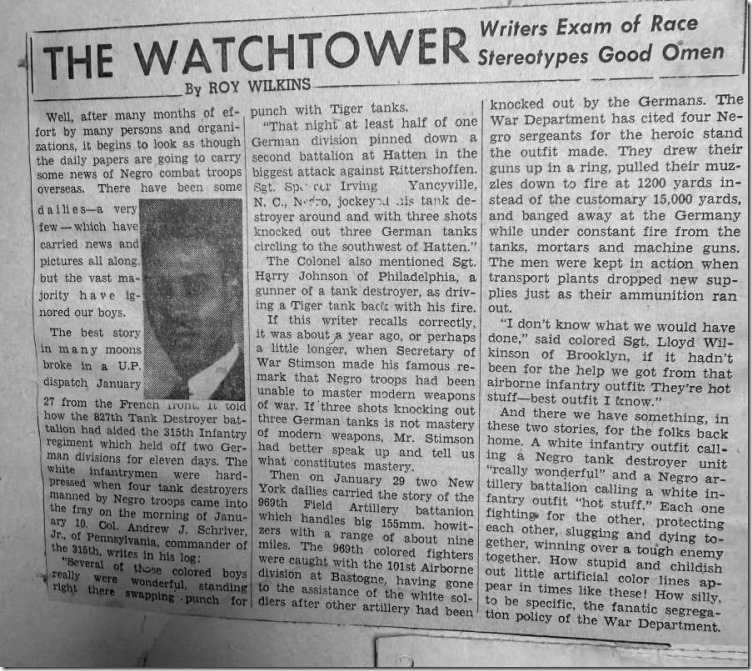 Roy Wilkins on WWII Racial Stereotypes