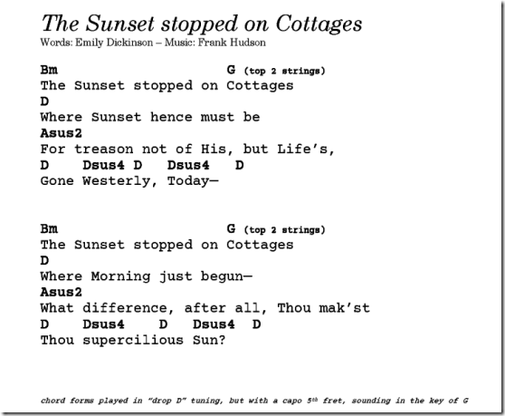 Sunset stopped on Cottages