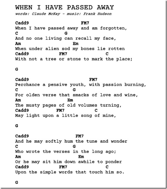 When I have passed away