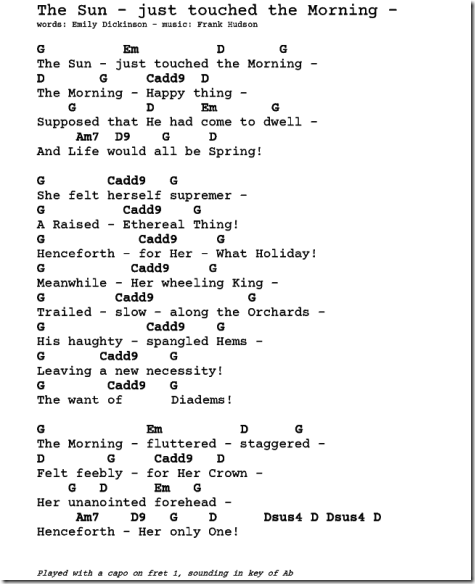 Sun just touched the Morning